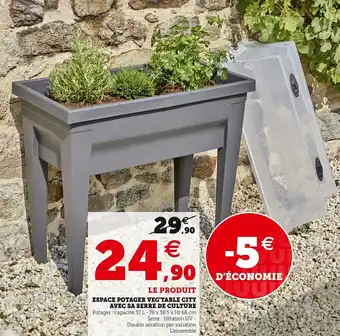 Super U Espace Potager Veg'Table City Avec Sa Serre de Culture offre