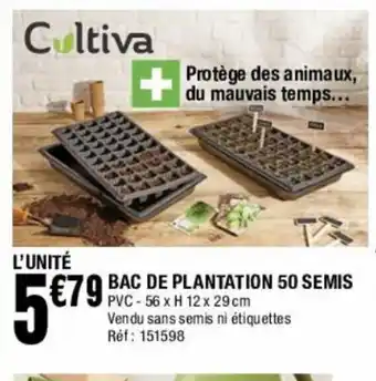 Bac de Plantation 50 Semis