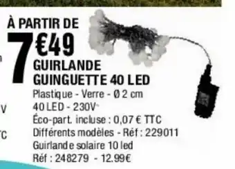 La Foir'Fouille Guirlande Guinguette 40led offre
