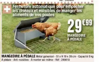 Mangeoire à Pédale