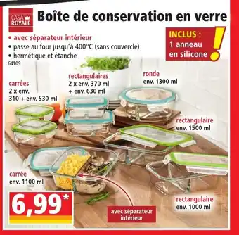 Norma Boîte de conservation en verre offre