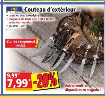 Norma Couteau D'Extérieur offre