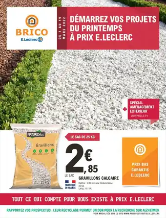 E.Leclerc Brico Gravillons Calcaire offre