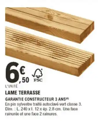 E.Leclerc Brico Lame Terrasse offre