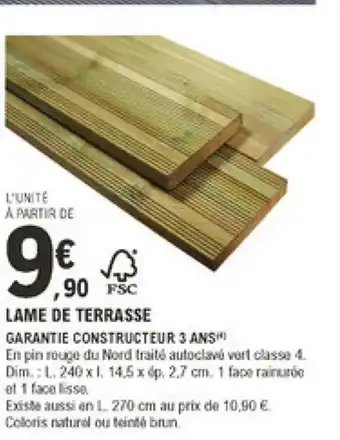 E.Leclerc Brico Lame De Terrasse offre