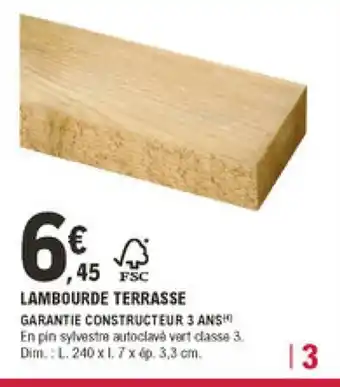 E.Leclerc Brico Lambourde Terrasse offre
