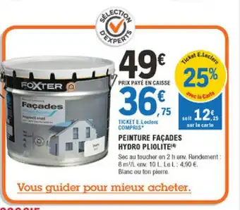 E.Leclerc Brico Peinture Facades Hydro Pliolite offre