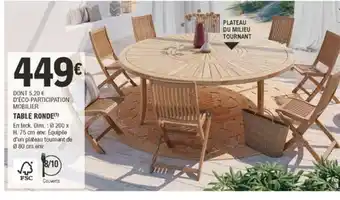 E.Leclerc Brico Table Ronde offre