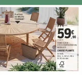 E.Leclerc Brico Chaise Pliante offre