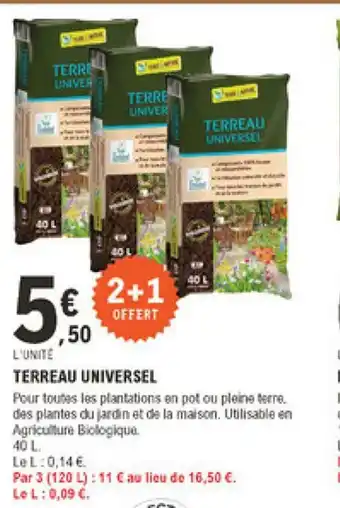 E.Leclerc Brico Terreau Universel offre