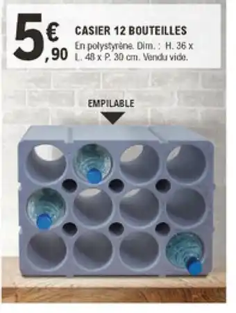 E.Leclerc Brico Casier 12 Bouteilles offre
