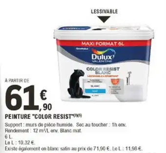 E.Leclerc Brico Peinture "color resist" offre