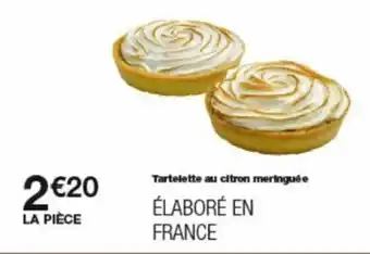 Monoprix Tartelette au citron meringuée offre