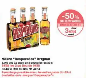 Monoprix Bière "desperados" original offre