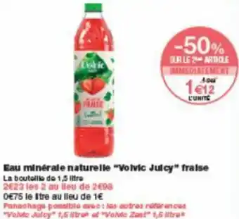 Monoprix Eau minérale naturelle "volvic juicy" fraise offre
