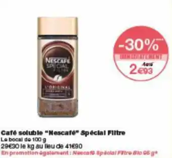Café soluble "nescafé" spécial filtre