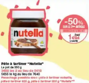 Monoprix Pâte à tartiner "nuttela" offre