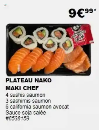 Costco Plateau Nako Maki Chef offre