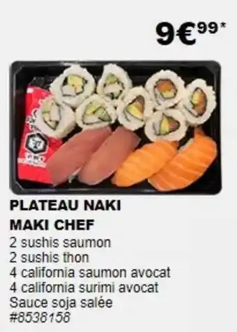 Costco Plateau Naki Maki Chef offre