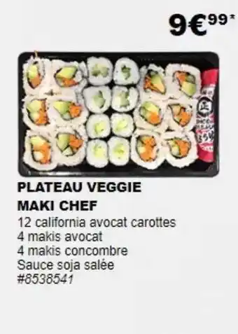 Costco Plateau Veggie Maki Chef offre