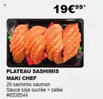 Costco Plateau Sashimis Maki Chef offre