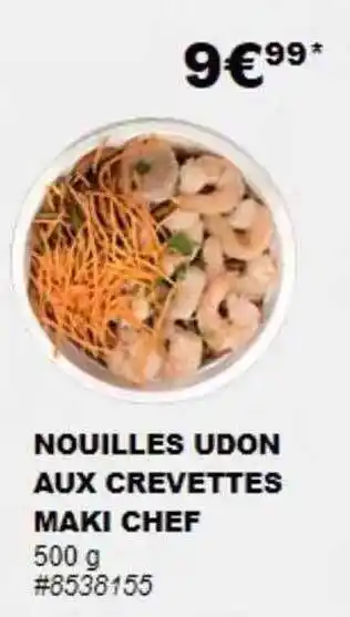 Costco Nouilles Udon Aux Crevettes Maki Chef offre