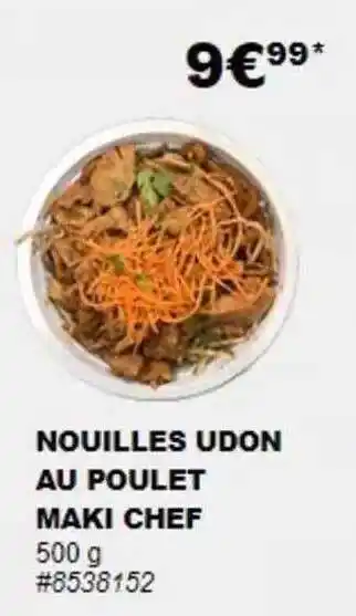 Costco Nouilles Udon Au Poulet Maki Chef offre