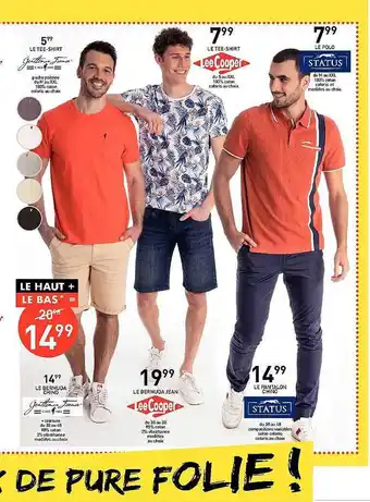 Stokomani Le Tee-shirt, Le Tee Shirt Lee Cooper, Le Polo Stratus offre
