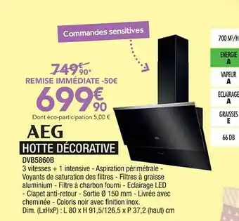 Proxi Confort Aeg Hotte Décorative offre