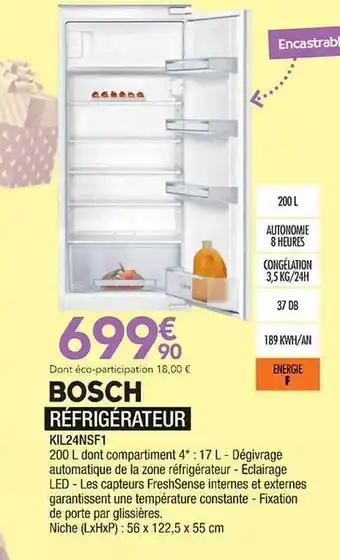 Proxi Confort Bosch Réfrigérateur offre
