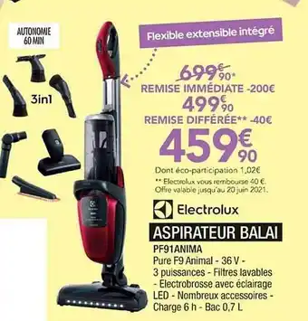 Proxi Confort Electrolux Aspirateur Balai offre