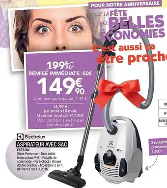 Proxi Confort Electrolux Aspirateur Avec Sac offre