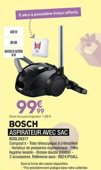 Proxi Confort Bosch Aspirateur Avec Sac offre