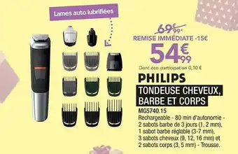 Proxi Confort Philips Tondeuse Cheveux , Barbe Et Corps offre