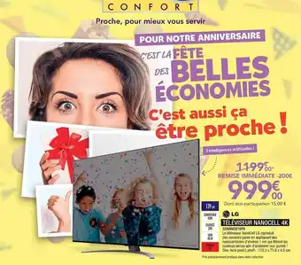Proxi Confort Téléviseur Nanocell 4k Lg offre