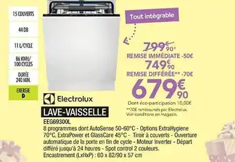 Proxi Confort Lave-vaisselle Electrolux offre