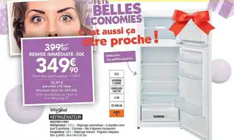 Proxi Confort Réfrigérateur Whirlpool offre
