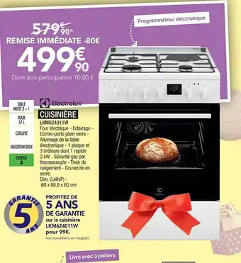 Proxi Confort Cuisinière Electrolux offre