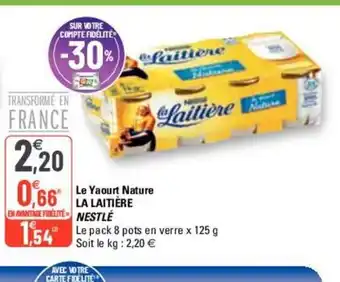 G20 Le Yaourt Nature offre