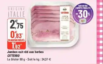 G20 Jambon Cuit Rôti Aux Herbes offre
