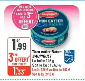 G20 Thon Entier Nature offre