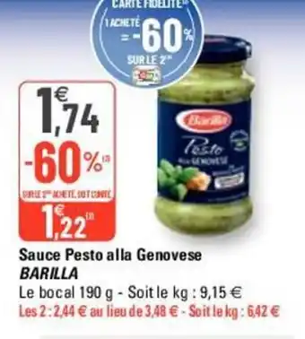 G20 Sauce Pesto Alla Genovese offre