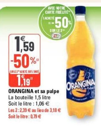 G20 Orangina Et Sa Pulpe offre