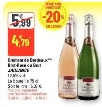 G20 Crémant de Bordeaux offre