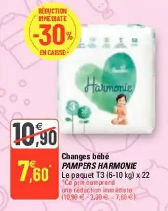 G20 Changes Bébé Pampers Harmonie offre