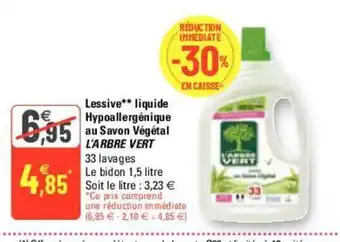 G20 Lessive Liquide Hypoallergénique offre
