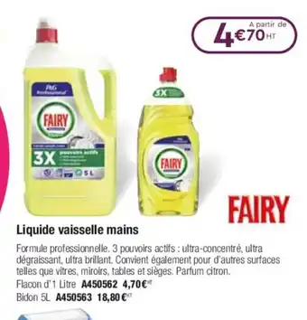 Calipage Liquide Vaisselle Mains offre