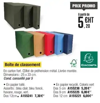 Boîte de classement