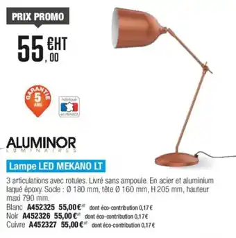 Calipage Lampe LED MEKANO LT offre