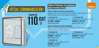 Vitrine d'intérieur et d'extérieur Nobo Premium Plus